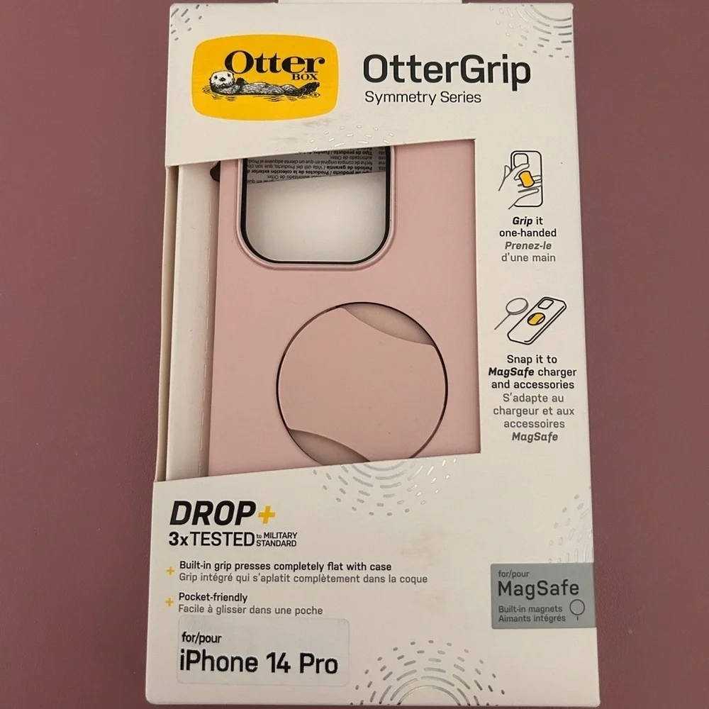 OtterBox iPhone 14 PRO OtterGrip Symmetry Series Case - Built-In Grip- NIB